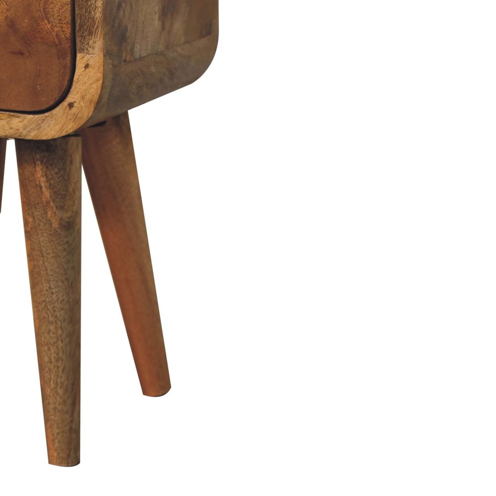 16" Oak Solid Wood Square Two Drawer Nightstand HomeRoots