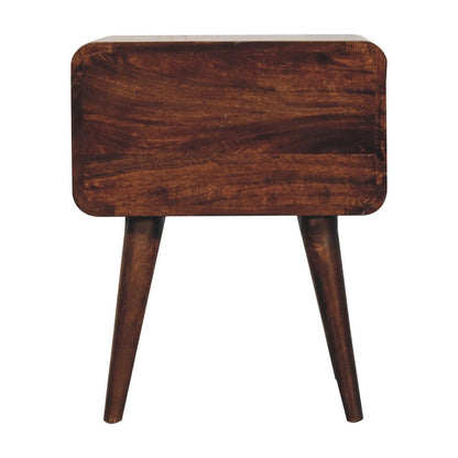 22" Chestnut Solid Wood Two Drawer Nightstand HomeRoots