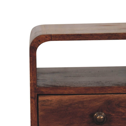 22" Brown Solid Wood Square One Drawer Nightstand HomeRoots