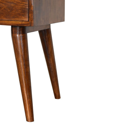 22" Chestnut Solid Wood One Drawer Nightstand HomeRoots