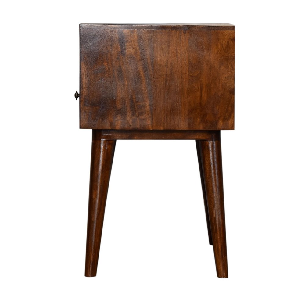 22" Chestnut Solid Wood One Drawer Nightstand HomeRoots