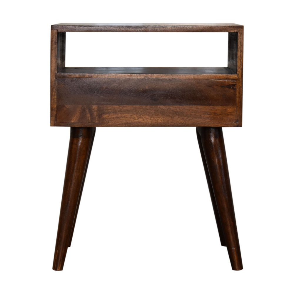 22" Chestnut Solid Wood One Drawer Nightstand HomeRoots