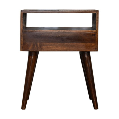 22" Chestnut Solid Wood One Drawer Nightstand HomeRoots