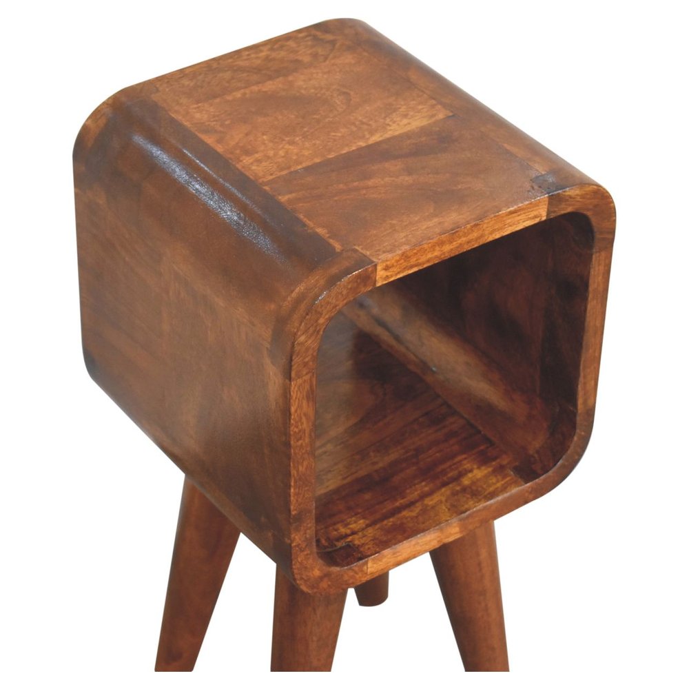 16" Chestnut Solid Wood Square Nightstand HomeRoots