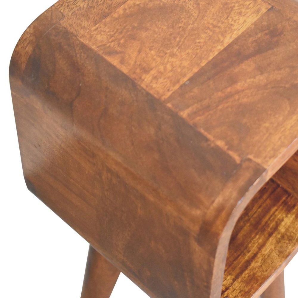 16" Chestnut Solid Wood Square Nightstand HomeRoots
