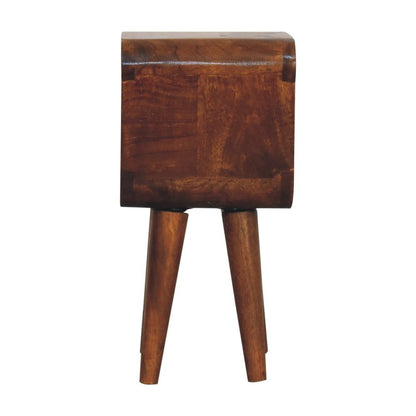 16" Chestnut Solid Wood Square Nightstand HomeRoots