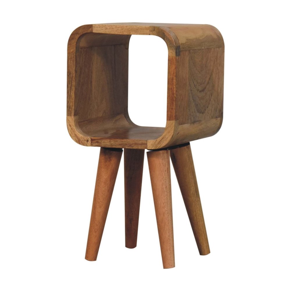 16" Oak Solid Wood Nightstand HomeRoots