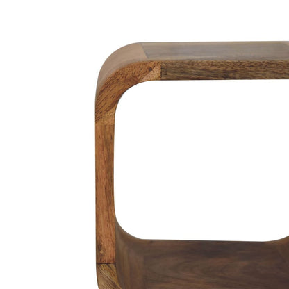 16" Oak Solid Wood Nightstand HomeRoots