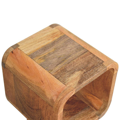 16" Oak Solid Wood Nightstand HomeRoots