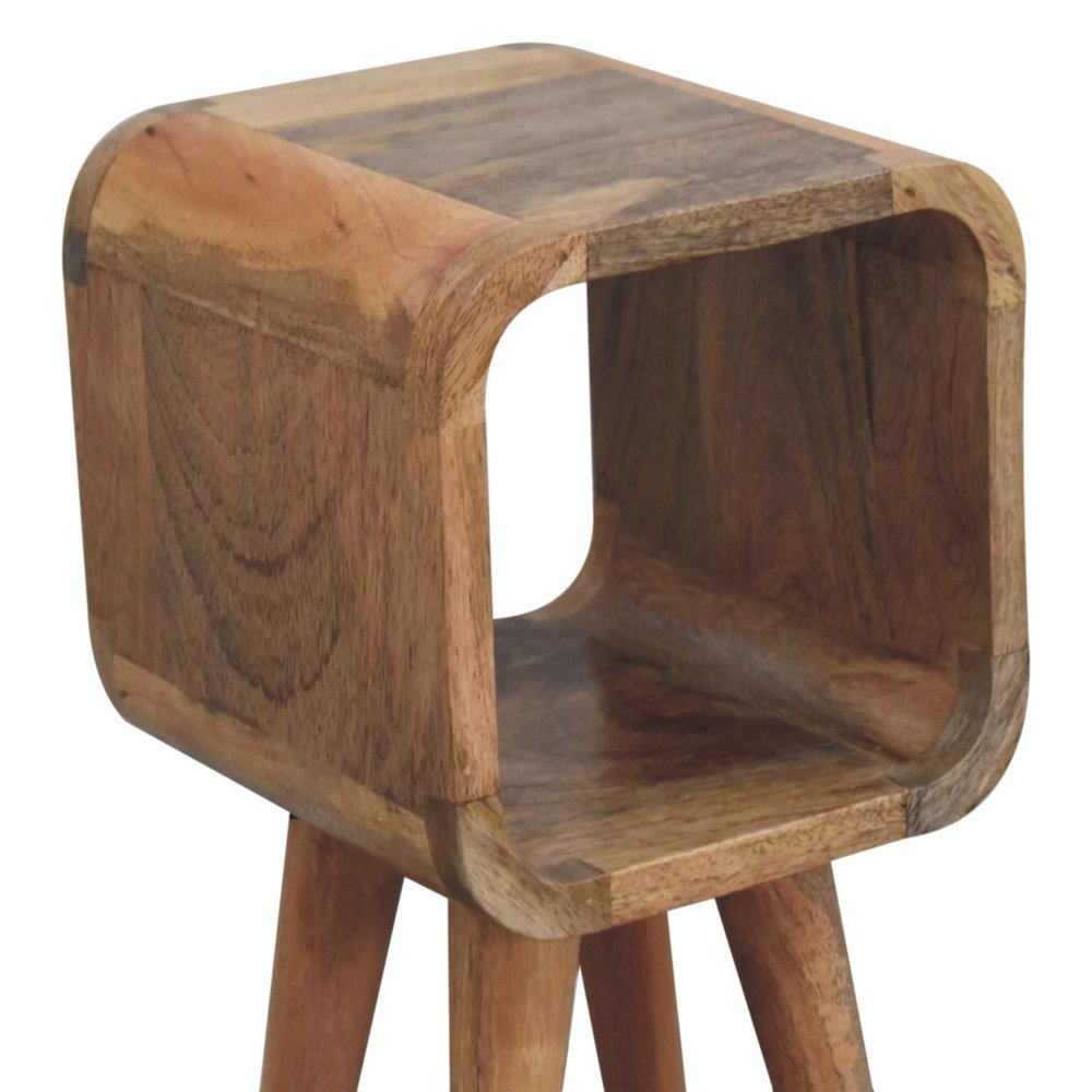16" Oak Solid Wood Nightstand HomeRoots