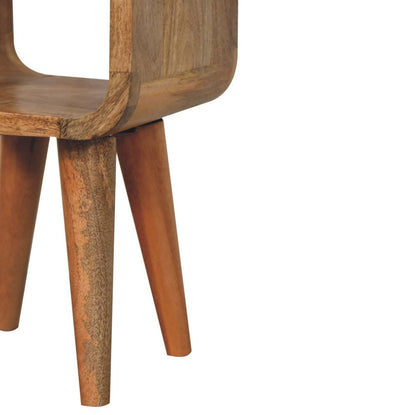 16" Oak Solid Wood Nightstand HomeRoots