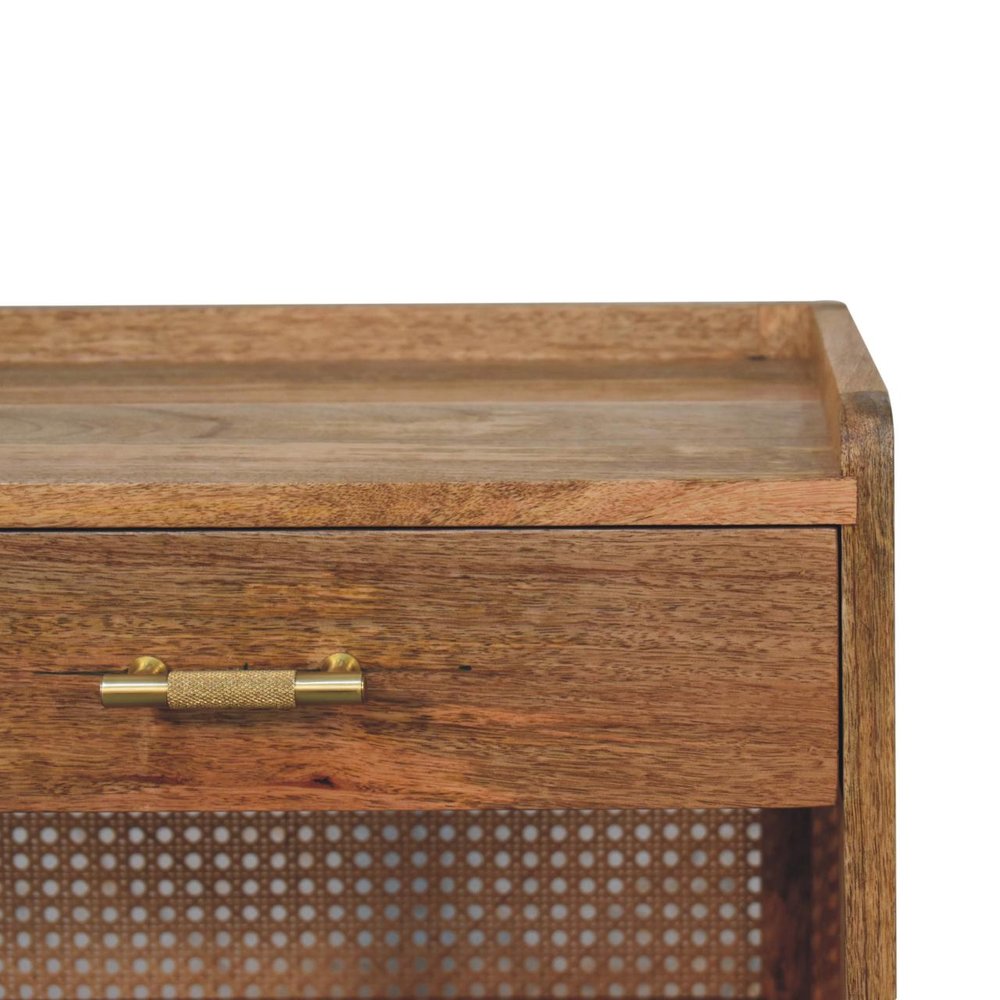 23" Oak Solid Wood One Drawer Nightstand HomeRoots