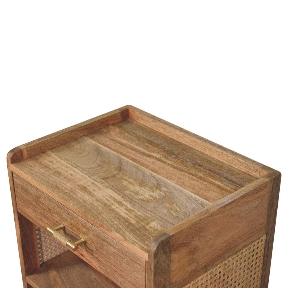 23" Oak Solid Wood One Drawer Nightstand HomeRoots