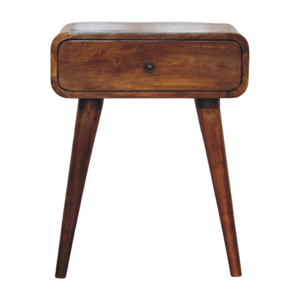 22" Chestnut Solid Wood One Drawer Nightstand HomeRoots