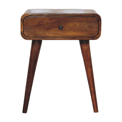 22" Chestnut Solid Wood One Drawer Nightstand HomeRoots