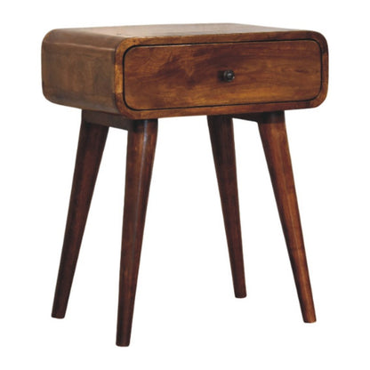 22" Chestnut Solid Wood One Drawer Nightstand HomeRoots