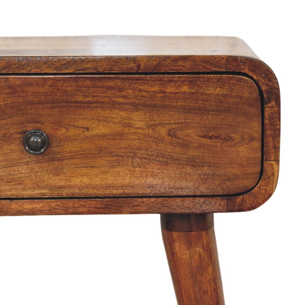 22" Chestnut Solid Wood One Drawer Nightstand HomeRoots