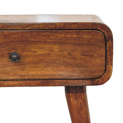 22" Chestnut Solid Wood One Drawer Nightstand HomeRoots