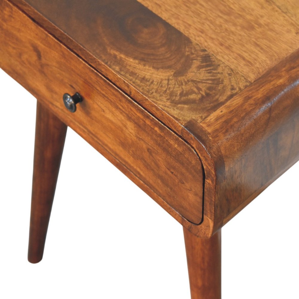 22" Chestnut Solid Wood One Drawer Nightstand HomeRoots