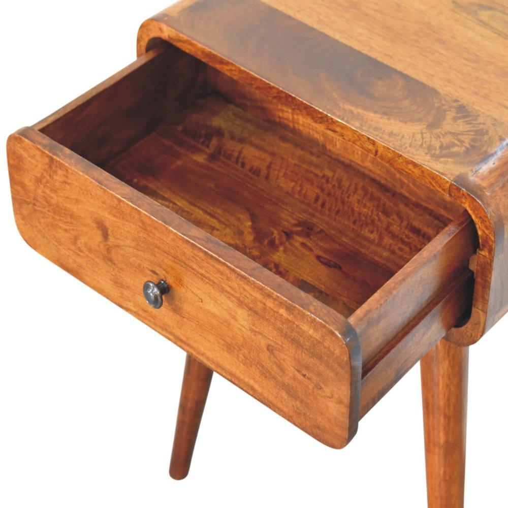 22" Chestnut Solid Wood One Drawer Nightstand HomeRoots