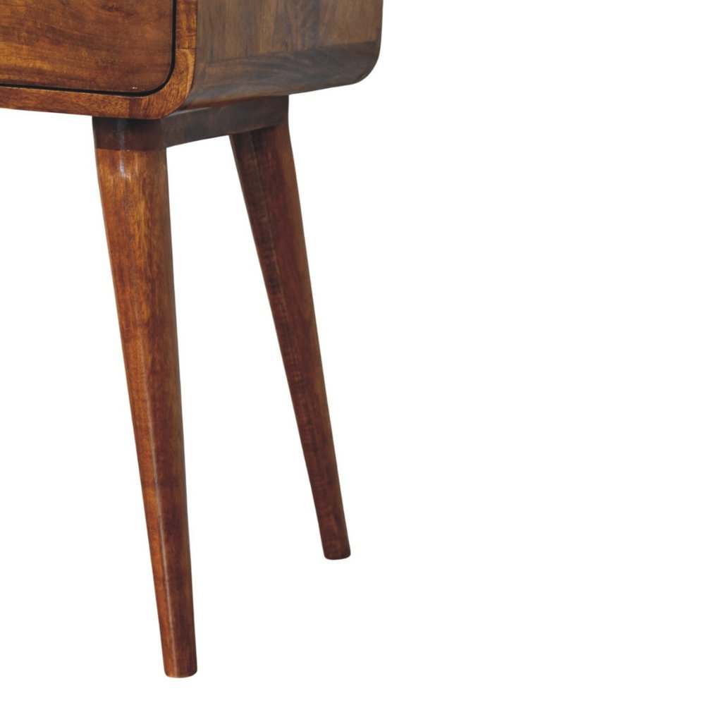 22" Chestnut Solid Wood One Drawer Nightstand HomeRoots