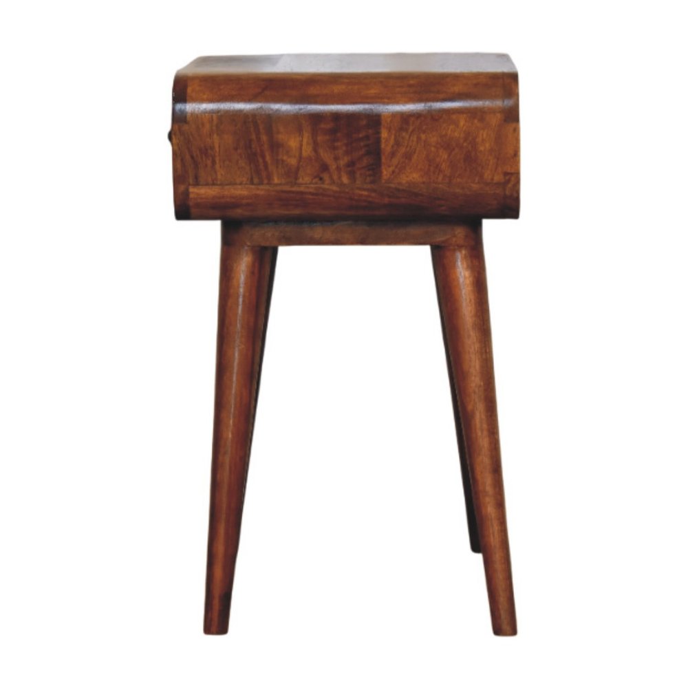 22" Chestnut Solid Wood One Drawer Nightstand HomeRoots