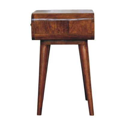 22" Chestnut Solid Wood One Drawer Nightstand HomeRoots