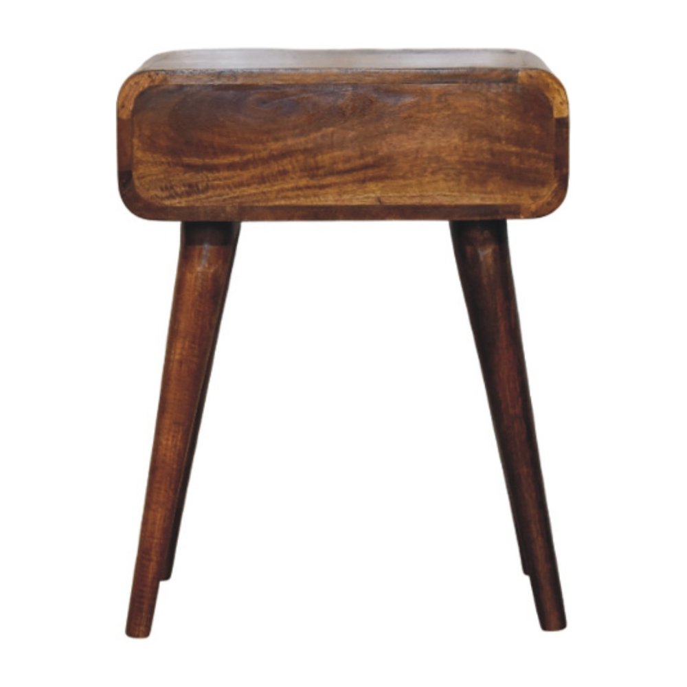 22" Chestnut Solid Wood One Drawer Nightstand HomeRoots