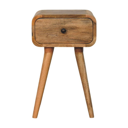 19" Oak Solid Wood Square One Drawer Nightstand HomeRoots