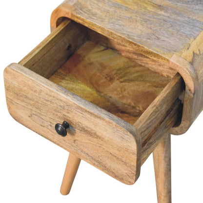 19" Oak Solid Wood Square One Drawer Nightstand HomeRoots
