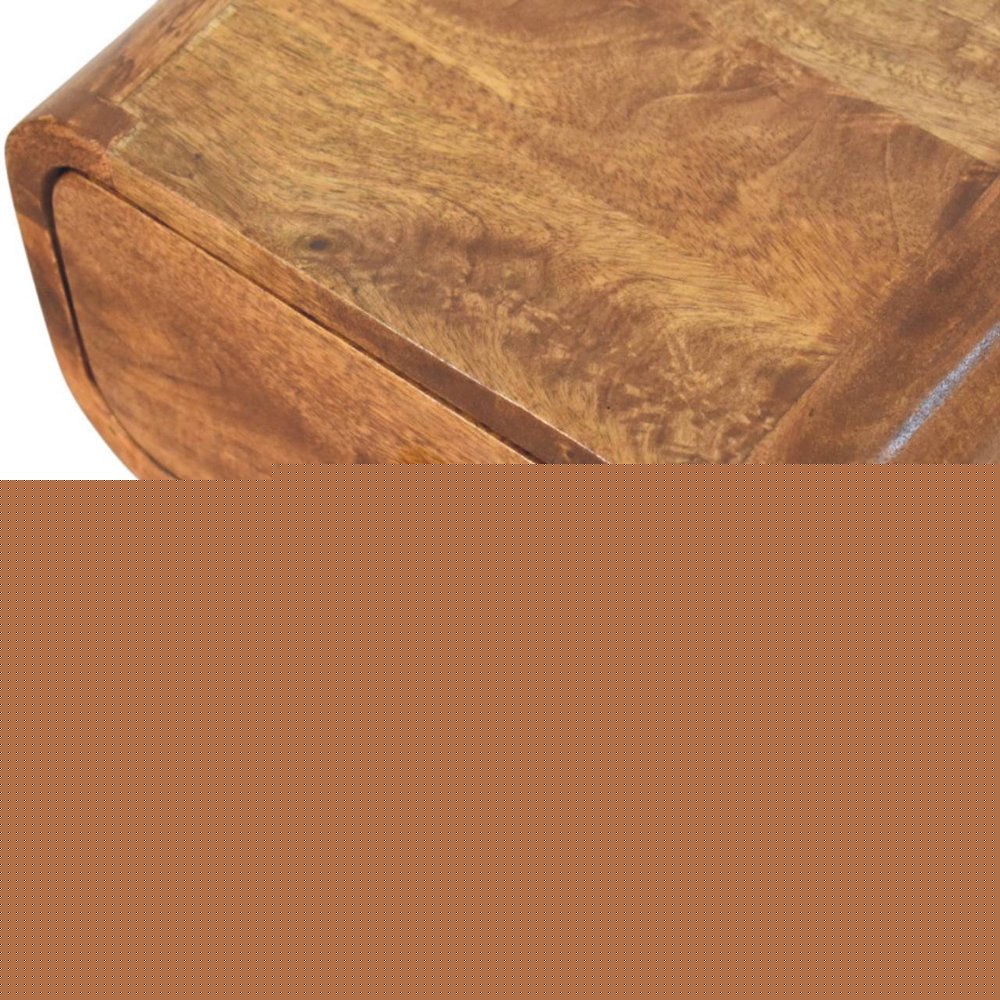 19" Chestnut Solid Wood Square One Drawer Nightstand HomeRoots