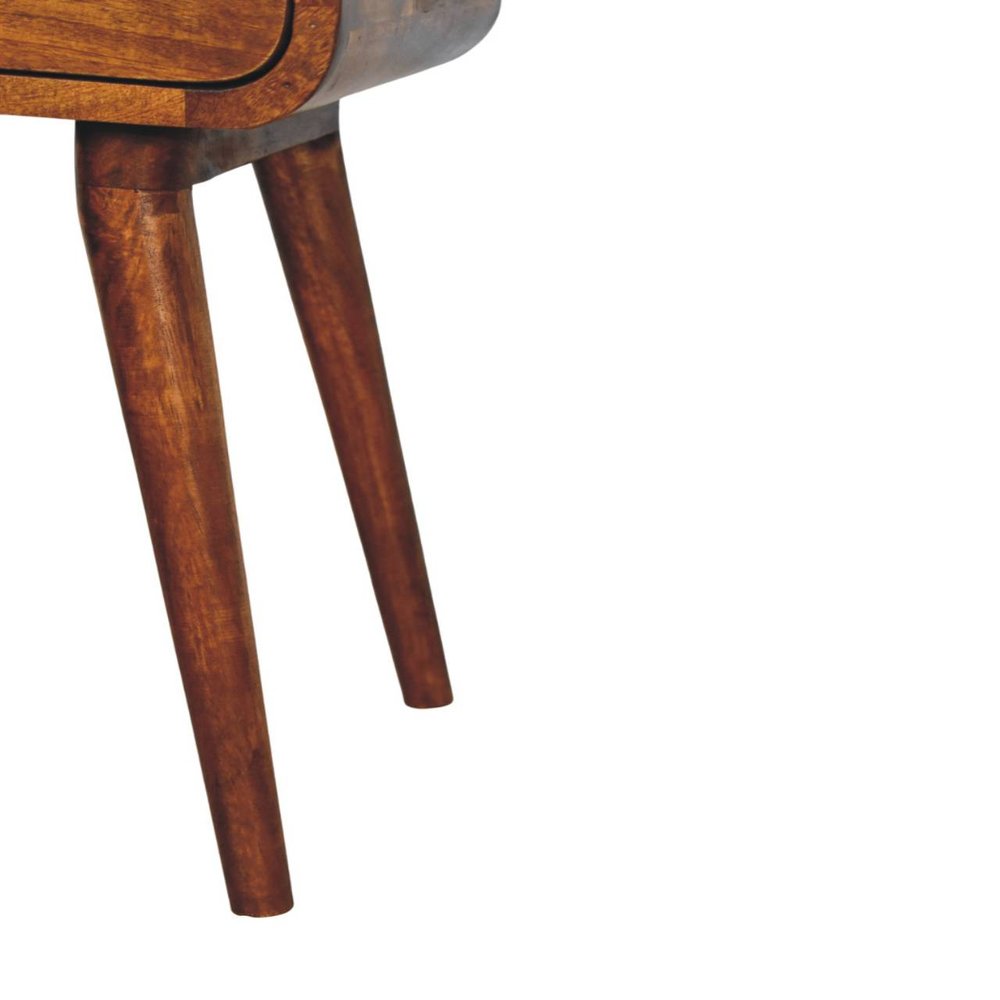 19" Chestnut Solid Wood Square One Drawer Nightstand HomeRoots