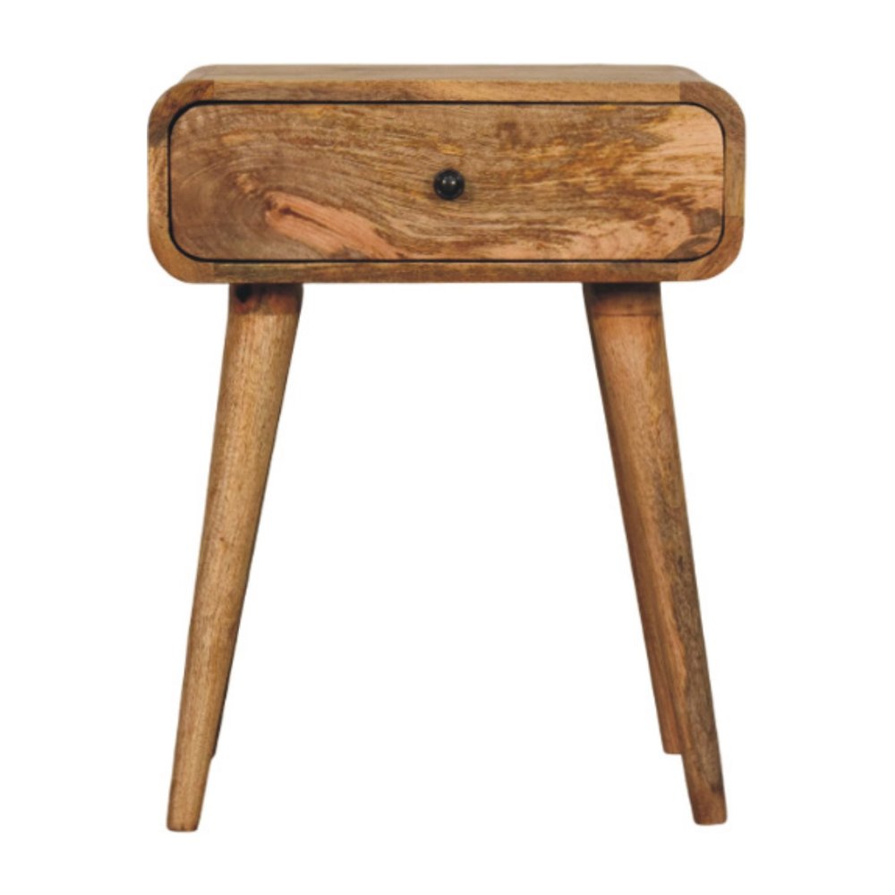22" Oak Solid Wood One Drawer Nightstand — view 1