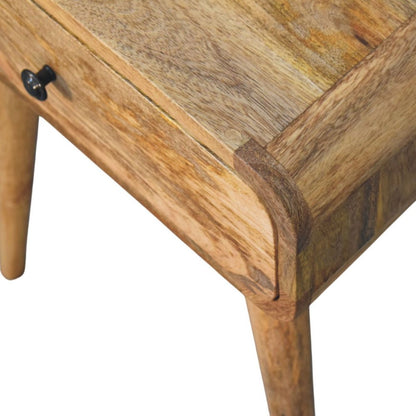 22" Oak Solid Wood One Drawer Nightstand HomeRoots