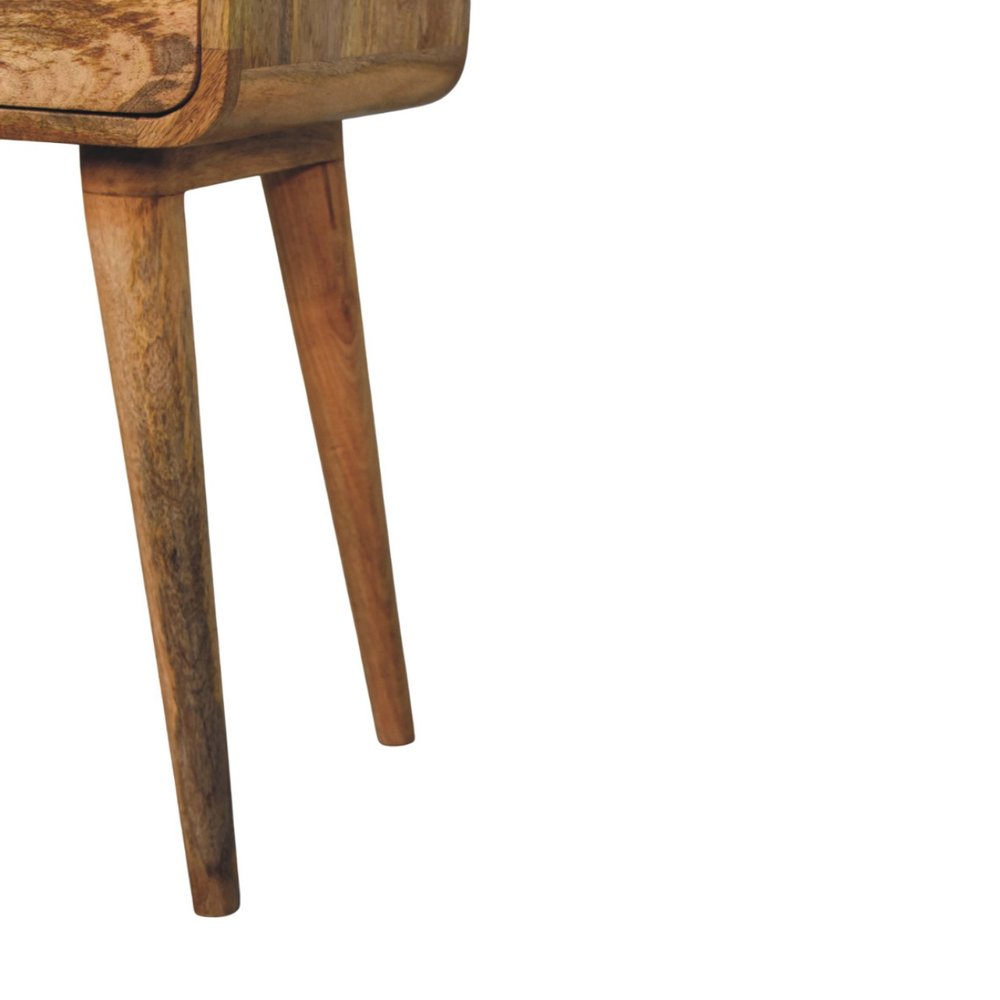 22" Oak Solid Wood One Drawer Nightstand — view 5