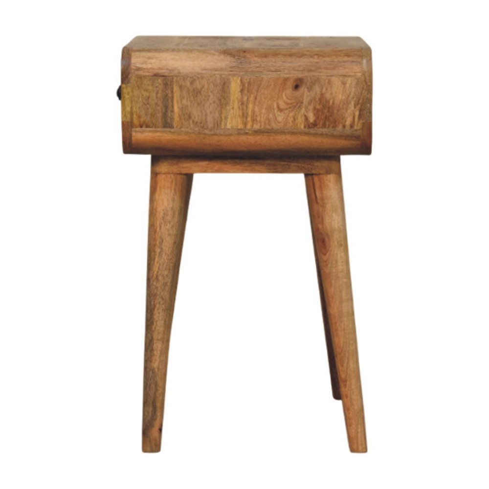 22" Oak Solid Wood One Drawer Nightstand — view 6