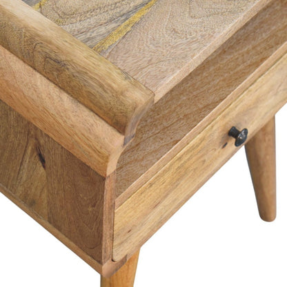 22" Light Brown Solid Wood One Drawer Nightstand HomeRoots