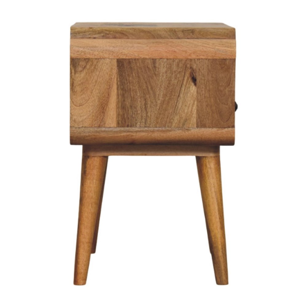 22" Light Brown Solid Wood One Drawer Nightstand HomeRoots