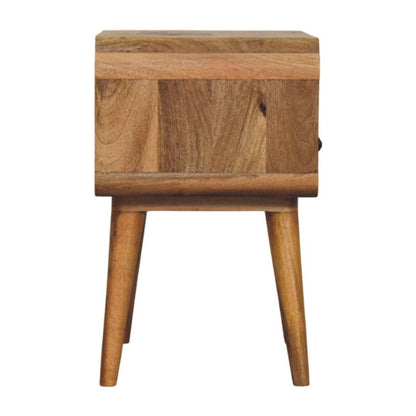 22" Light Brown Solid Wood One Drawer Nightstand HomeRoots
