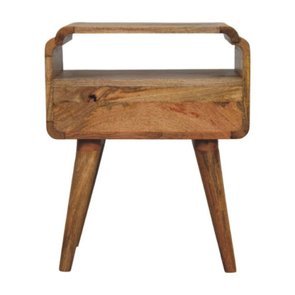 22" Light Brown Solid Wood One Drawer Nightstand HomeRoots