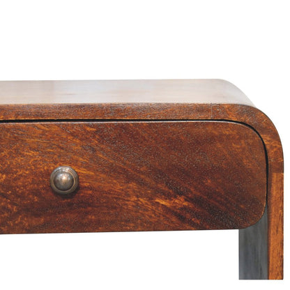 24" Chestnut Solid Wood One Drawer Nightstand HomeRoots