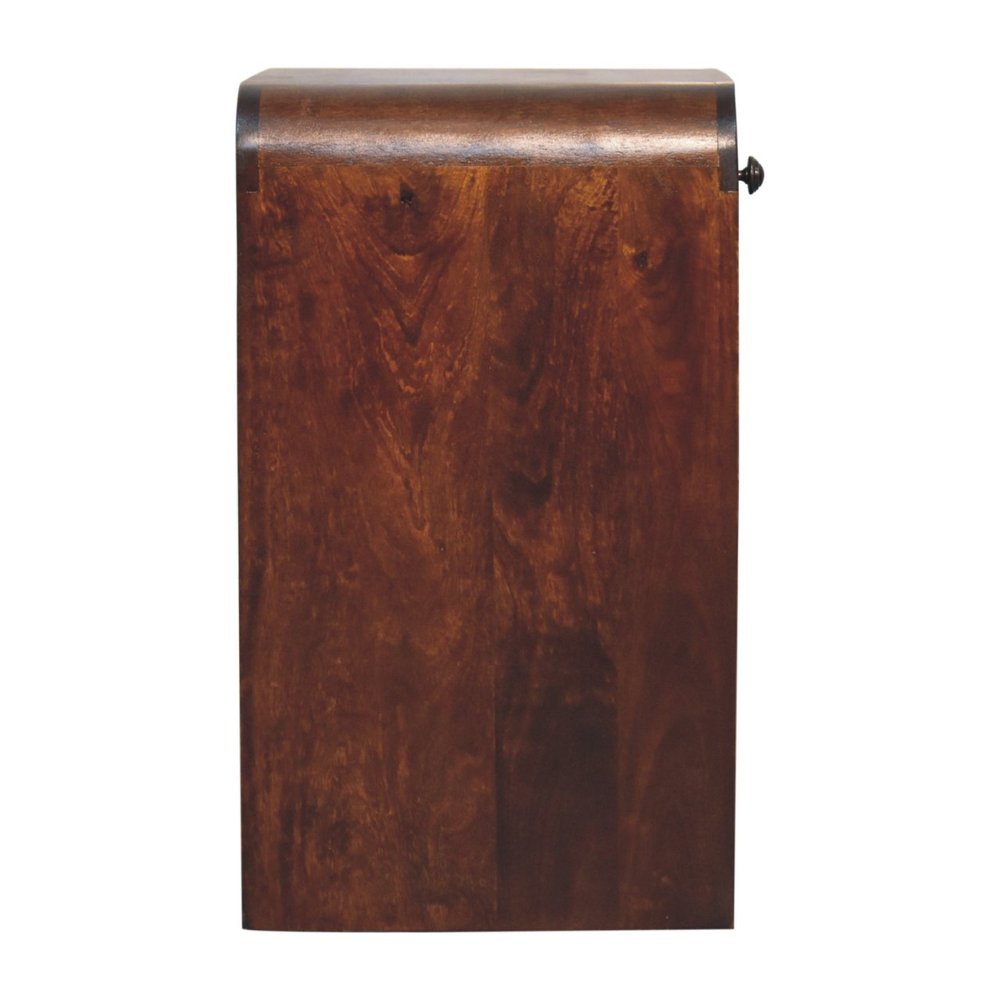 24" Chestnut Solid Wood One Drawer Nightstand HomeRoots
