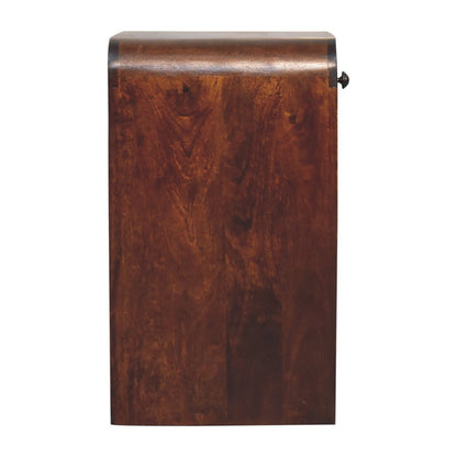 24" Chestnut Solid Wood One Drawer Nightstand HomeRoots