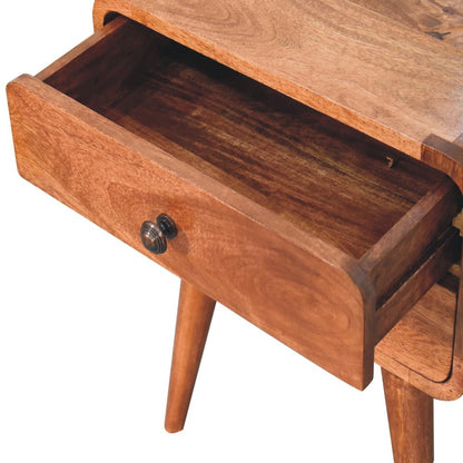 22" Brown Solid Wood Two Drawer Nightstand HomeRoots