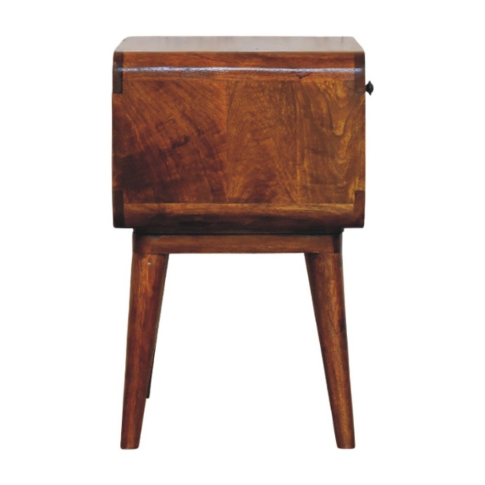 22" Chestnut Solid Wood One Drawer Nightstand HomeRoots