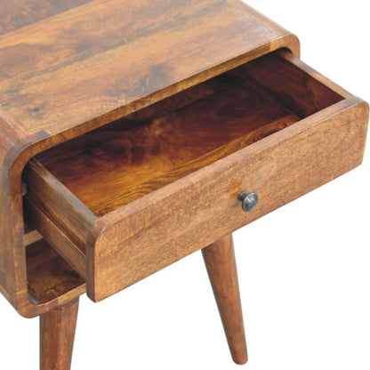 22" Chestnut Solid Wood One Drawer Nightstand HomeRoots