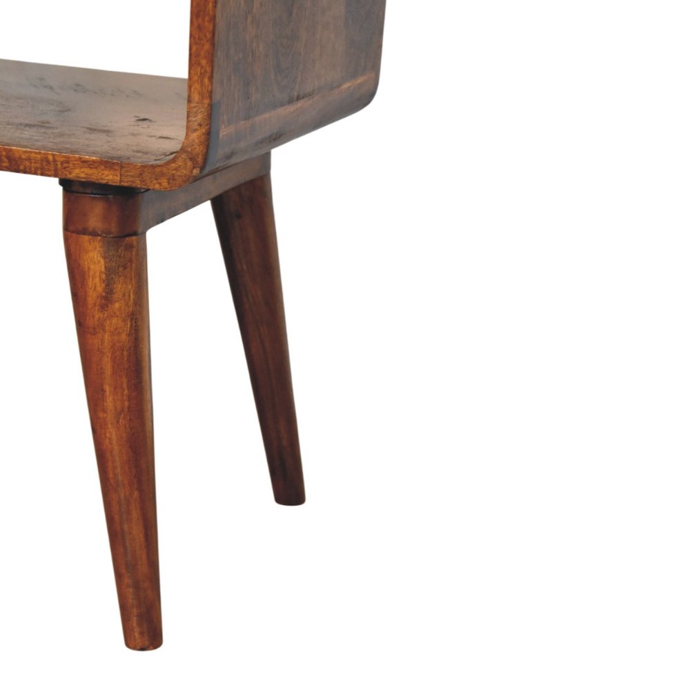22" Chestnut Solid Wood One Drawer Nightstand — view 7