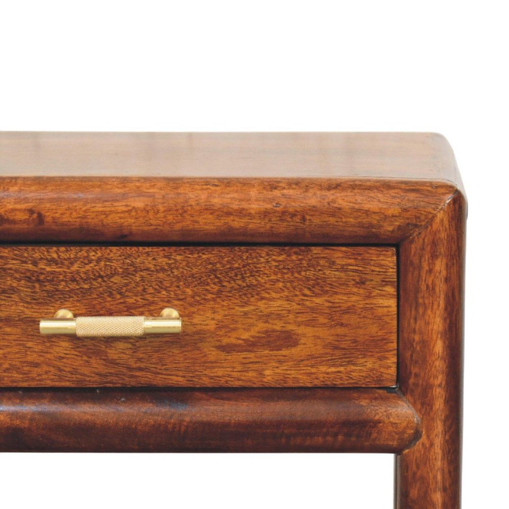 20" Chestnut Solid Wood Square One Drawer Nightstand HomeRoots