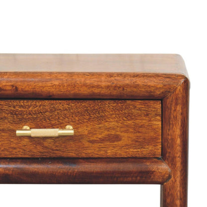 20" Chestnut Solid Wood Square One Drawer Nightstand HomeRoots