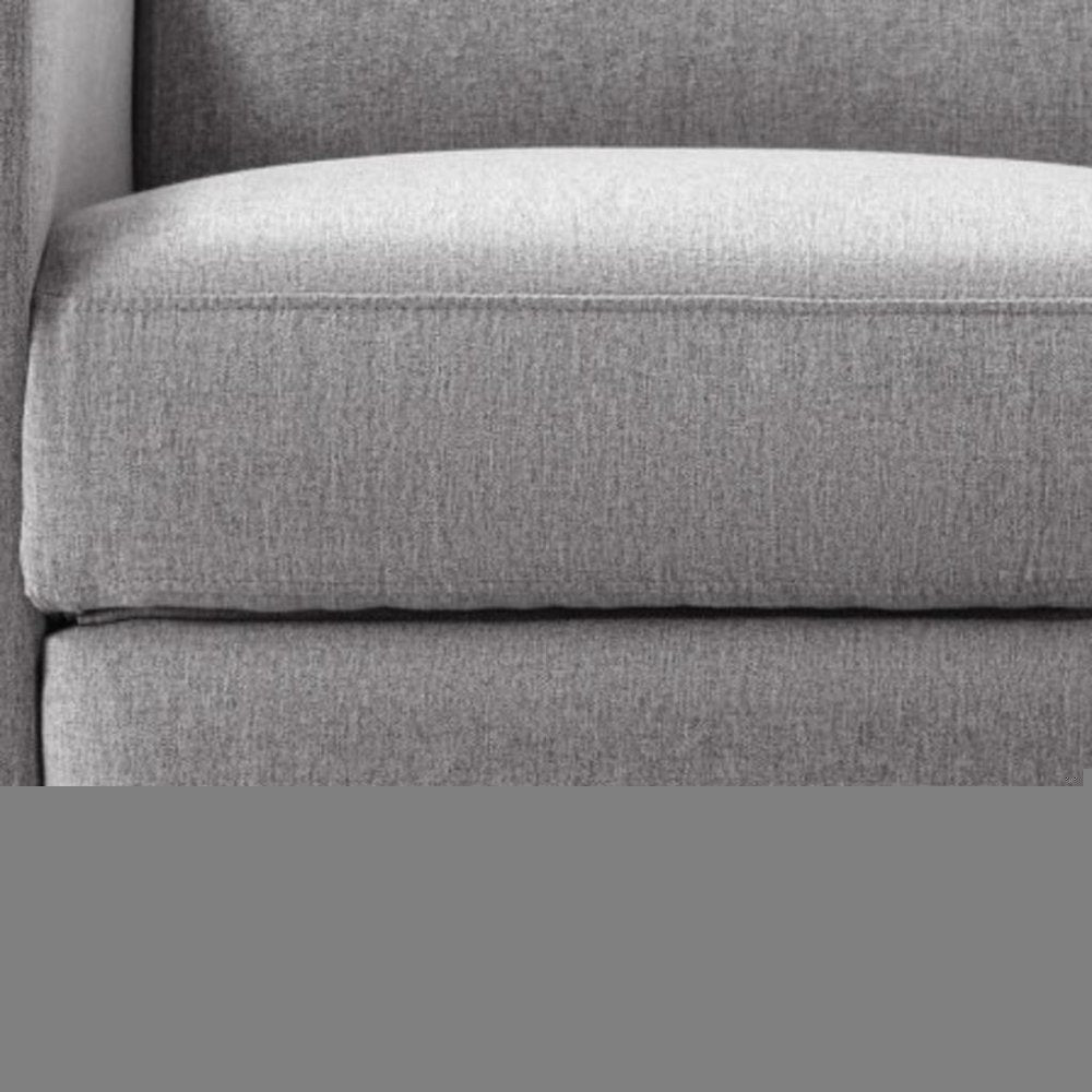 26" Gray Tufted Linen Gliding Swivel Manual Rocker Recliner HomeRoots